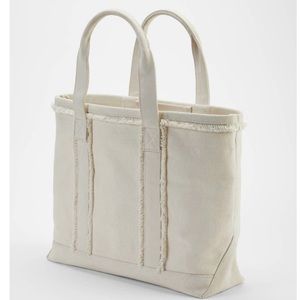 Fringe Trimmed Canvas Tote